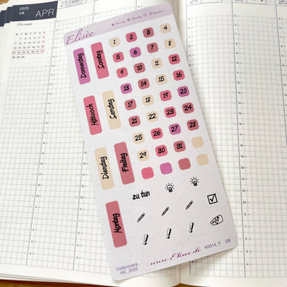 K0014_"VALENTINE" 2025 Datecovers / Bullet Journal / Cousin / Weeks