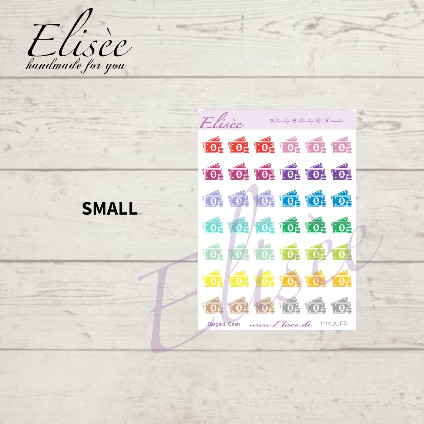 I114 Icons "Bargeld, Cash" Sticker