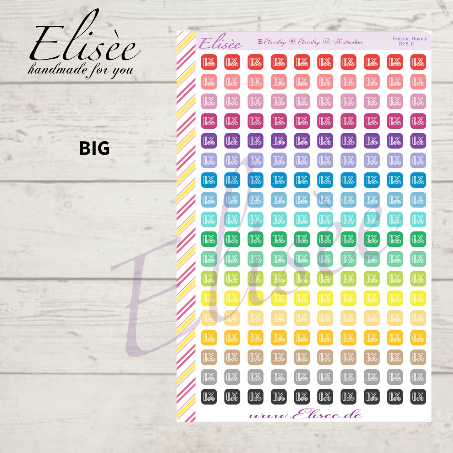 I128_0 Icons "Friseur, Haircut" Sticker