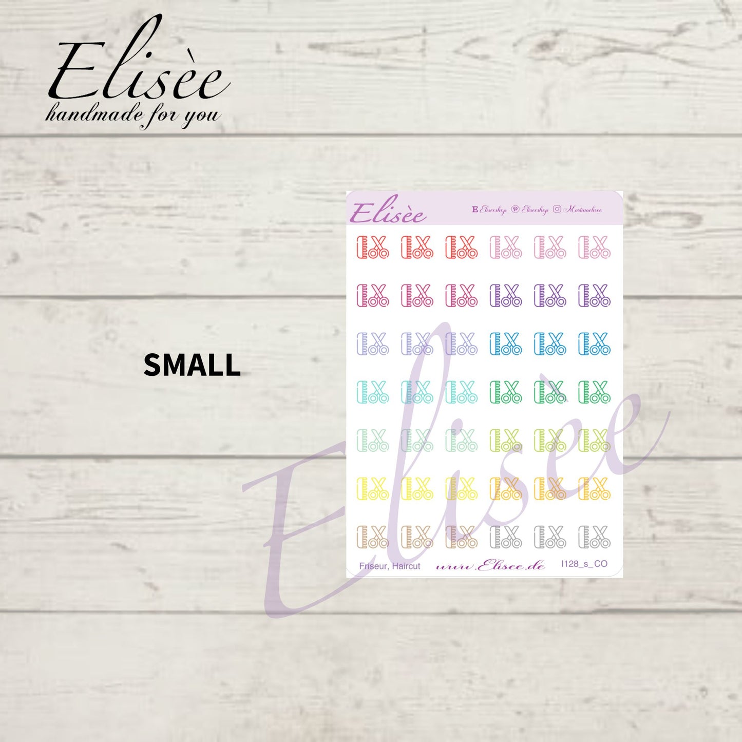 I128 Icons "Friseur, Haircut" Sticker