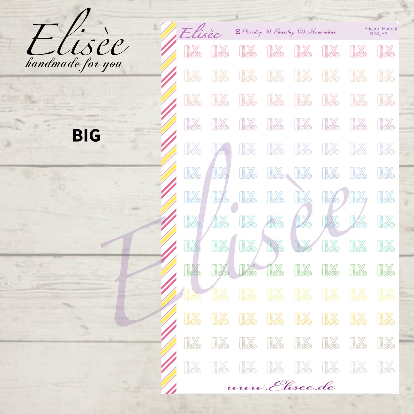 I128 Icons "Friseur, Haircut" Sticker