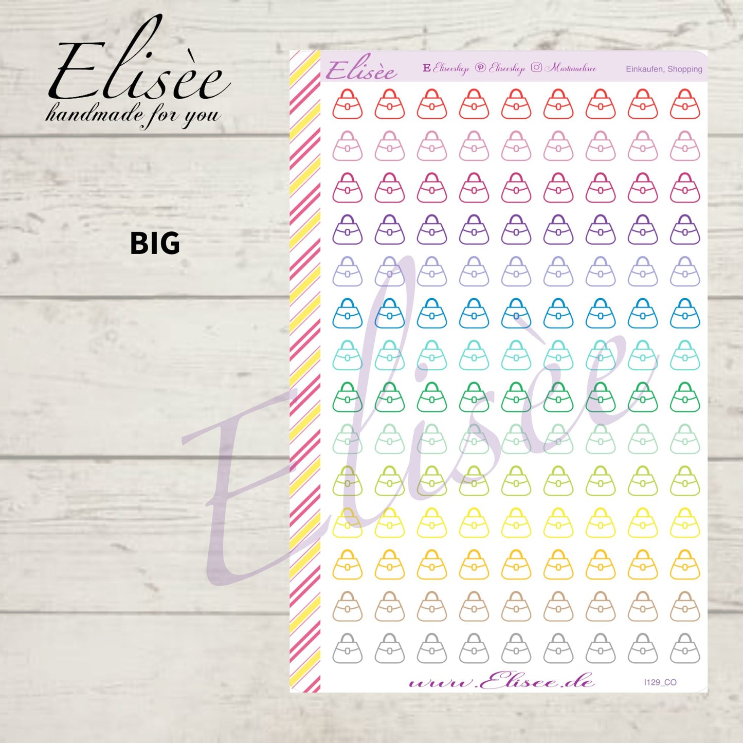 I129 Icons "Einkaufen, Shopping" Sticker