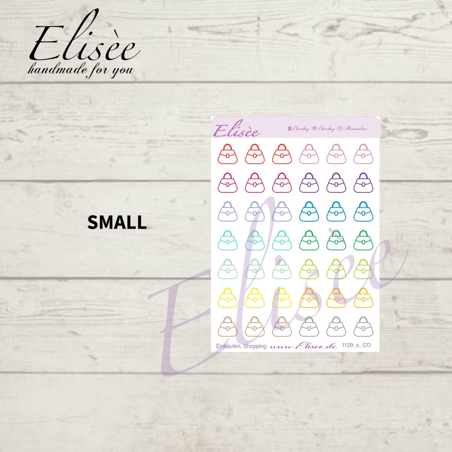 I129 Icons "Einkaufen, Shopping" Sticker