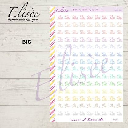 I132 Icons "ARBEIT, WORK, EDIT" Sticker