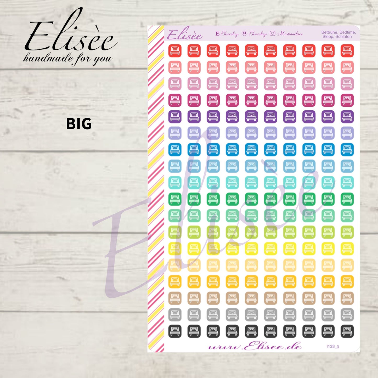 I133_0 Icons "SCHLAFEN, BEDTIME" Sticker