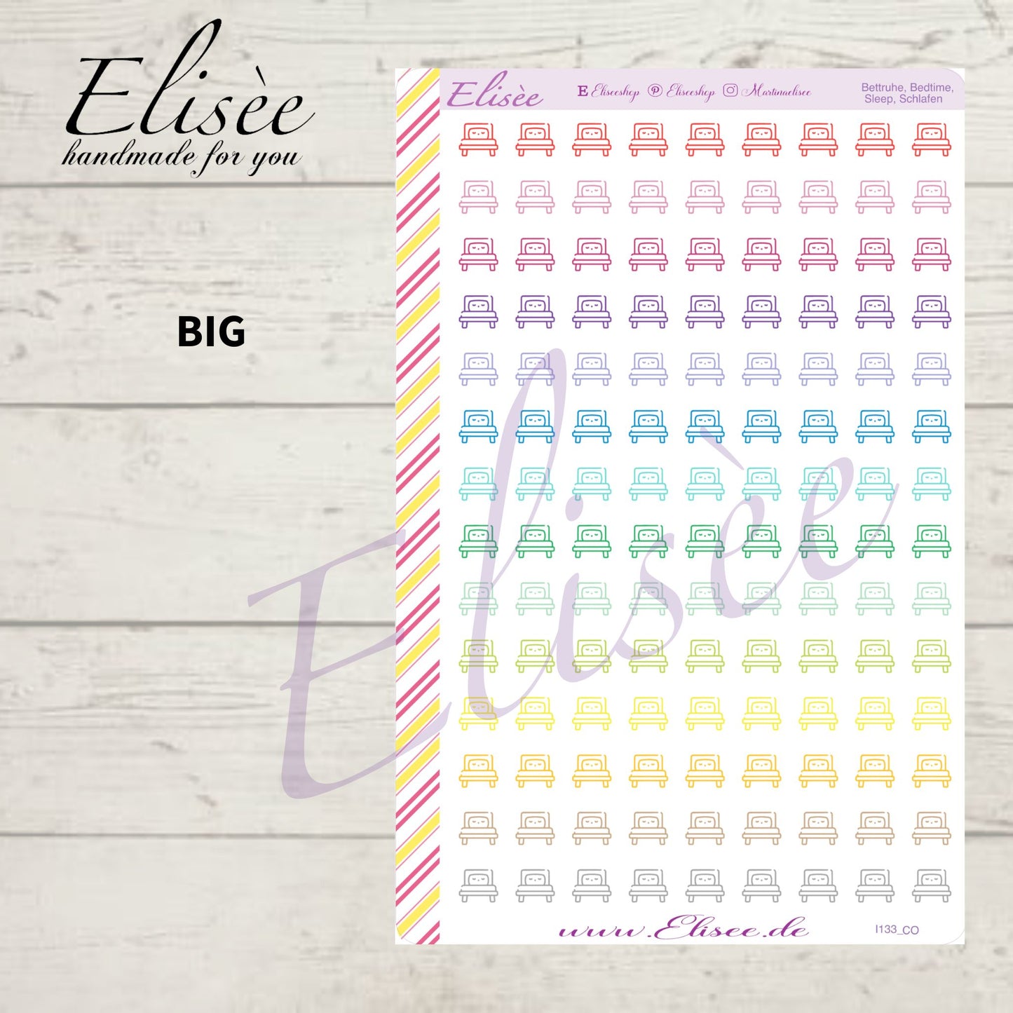 I133 Icons "SCHLAFEN, BEDTIME" Sticker