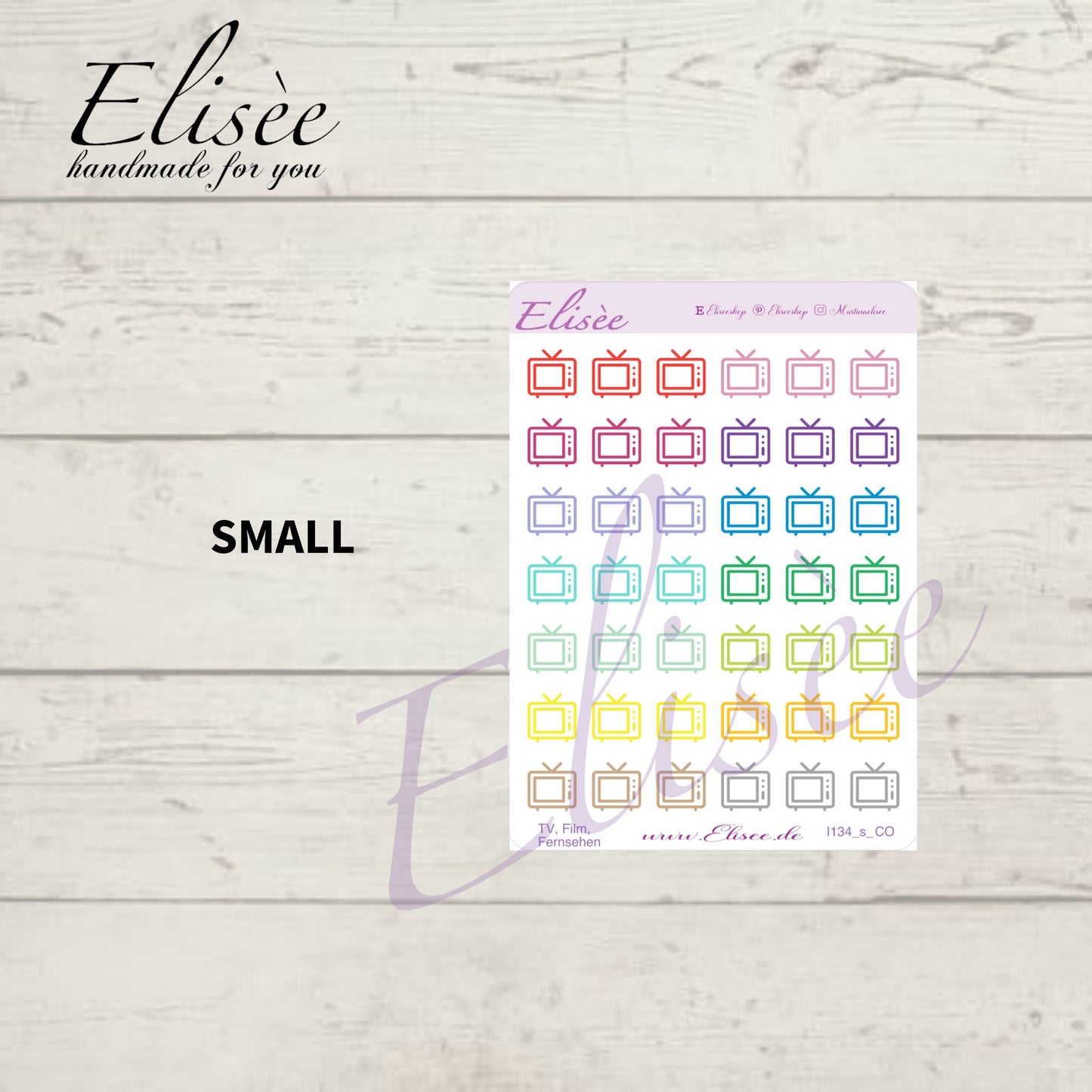 I134 Icons "TV, FERNSEHER" Sticker