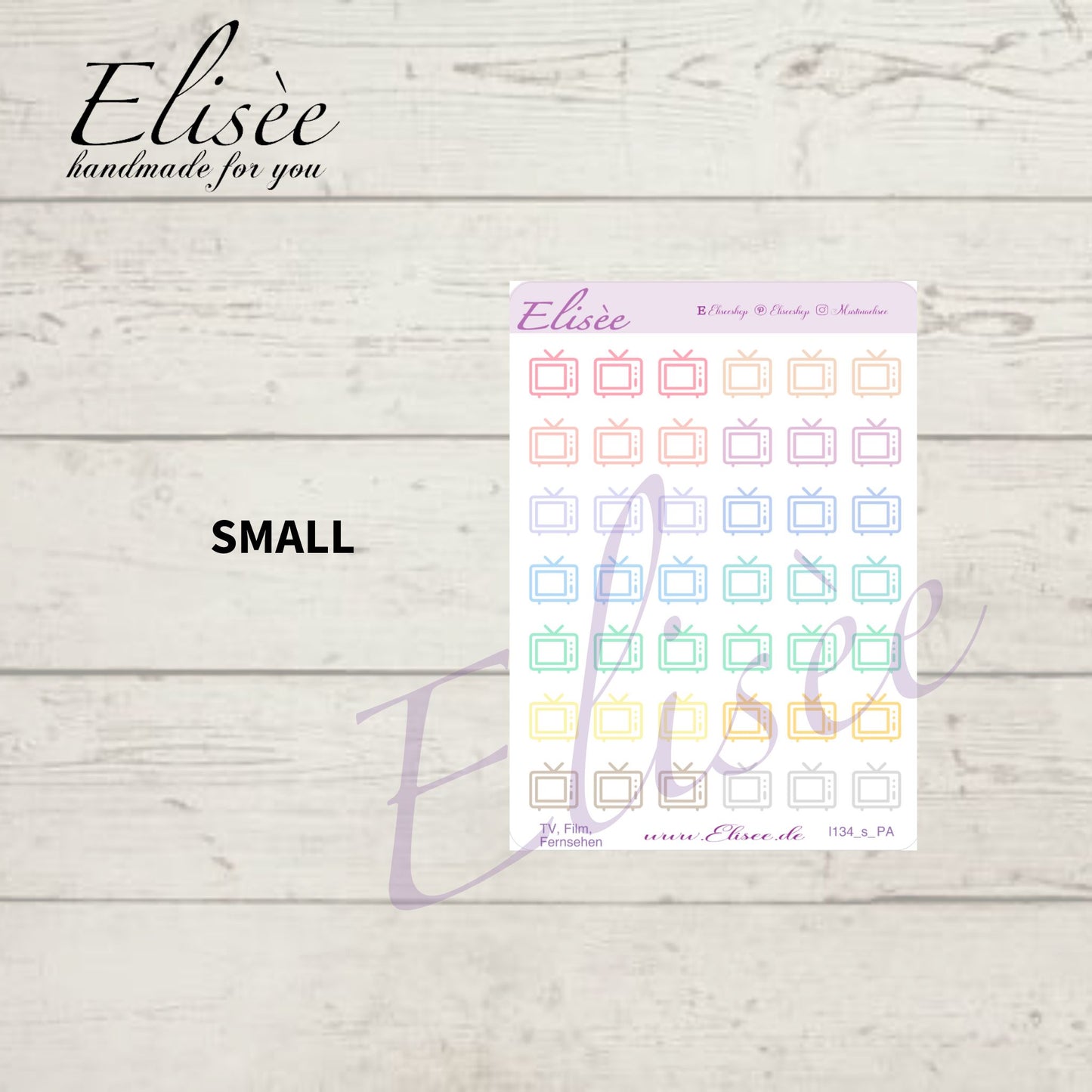 I134 Icons "TV, FERNSEHER" Sticker