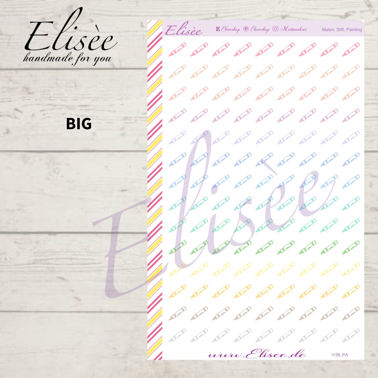 I139 Icons "STIFT, PEN, MALEN, PAINT" Sticker