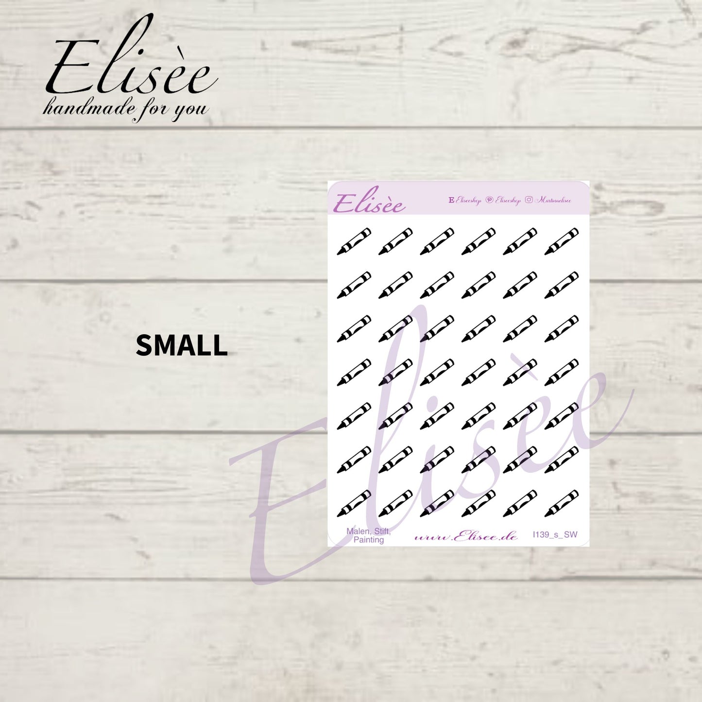 I139 Icons "STIFT, PEN, MALEN, PAINT" Sticker