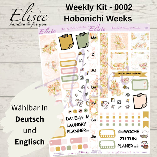 K0002_"PARIS" Wochenkit Hobonichi Weeks / Personal Planer / Bullet Journal