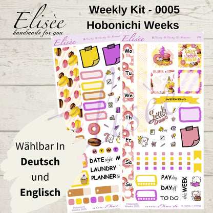 K0005_"SWEET DREAMS" Wochenkit Hobonichi Weeks / Personal Planer / Bullet Journal