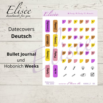 K0005_"SWEET DREAMS" Mai 2025 Datecovers / Bullet Journal / Cousin / Weeks