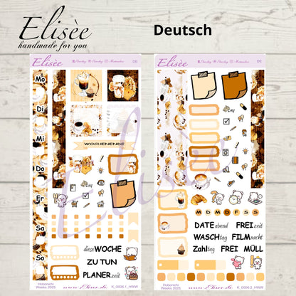 K0006_"BUT FIRST COFFEE" Wochenkit Hobonichi Weeks / Personal Planer / Bullet Journal