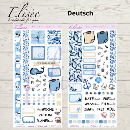 K0007_"NAUTICAL" Wochenkit Hobonichi Weeks / Personal Planer / Bullet Journal