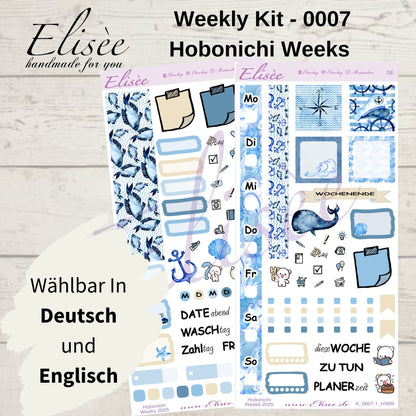 K0007_"NAUTICAL" Wochenkit Hobonichi Weeks / Personal Planer / Bullet Journal
