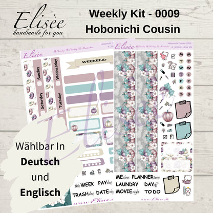 K0009_"AUTUMN PUMPKIN" Weekly Kit Hobonichi Cousin / A5 / Bullet Journal