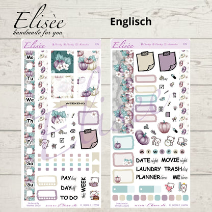 K0009_"HERBST KÜRBIS" Wochenkit Hobonichi Weeks / Personal Planer / Bullet Journal