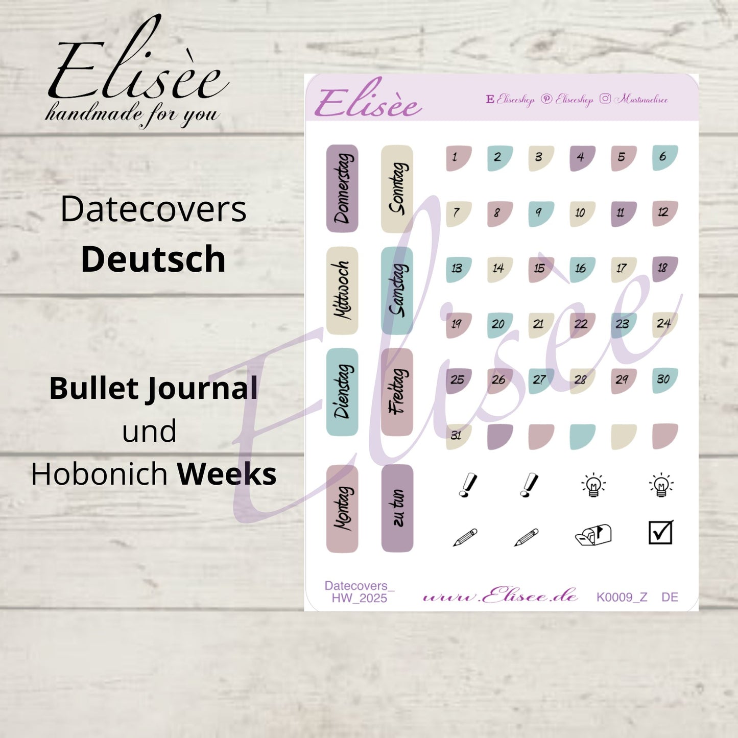 K0009_"HERBST KÜRBIS" September 2025 Datecovers / Bullet Journal / Cousin / Weeks