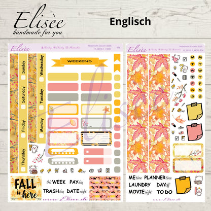 K0010_"FALL" Wochenkit Hobonichi Cousin / A5 / Bullet Journal