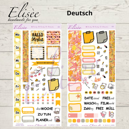 K0010_"FALL" Weekly Kit Hobonichi Weeks / Personal Planner / Bullet Journal