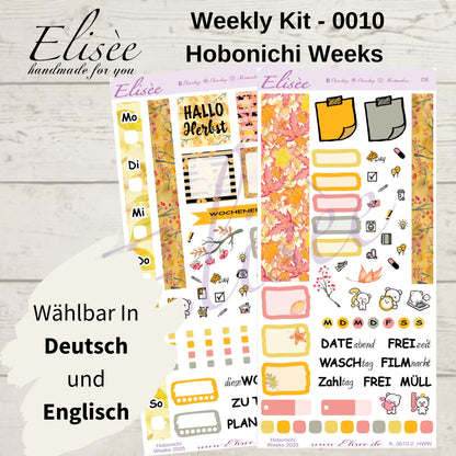 K0010_"FALL" Weekly Kit Hobonichi Weeks / Personal Planner / Bullet Journal