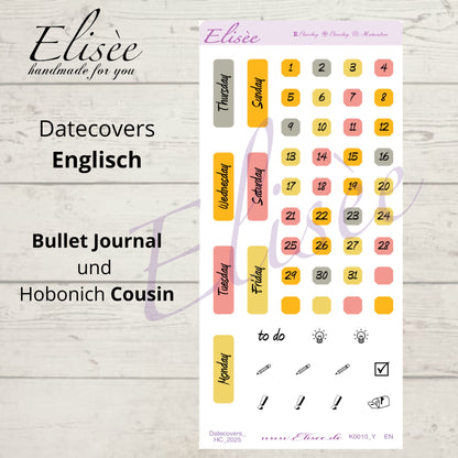 K0010_"FALL" Oktober 2025 Datecovers / Bullet Journal / Cousin / Weeks