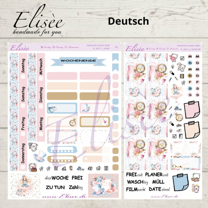 K0011_"ALICE IM WUNDERLAND" Wochenkit Hobonichi Cousin / A5 / Bullet Journal