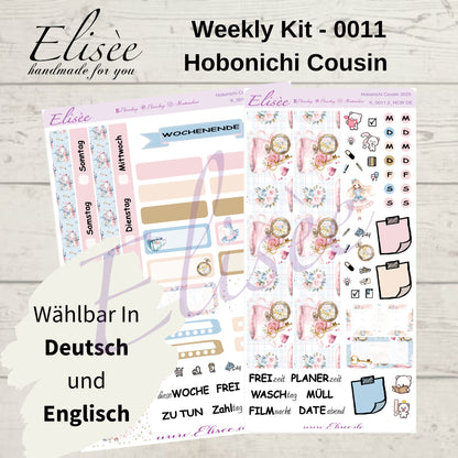 K0011_"ALICE IM WUNDERLAND" Wochenkit Hobonichi Cousin / A5 / Bullet Journal