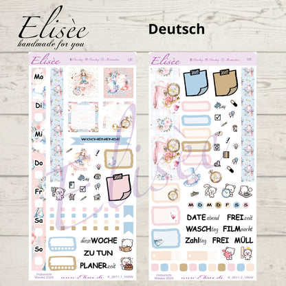 K0011_"ALICE IN WONDERLAND" Weekly Kit Hobonichi Weeks / Personal Planner / Bullet Journal