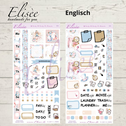K0011_"ALICE IN WONDERLAND" Weekly Kit Hobonichi Weeks / Personal Planner / Bullet Journal