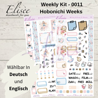K0011_"ALICE IN WONDERLAND" Weekly Kit Hobonichi Weeks / Personal Planner / Bullet Journal