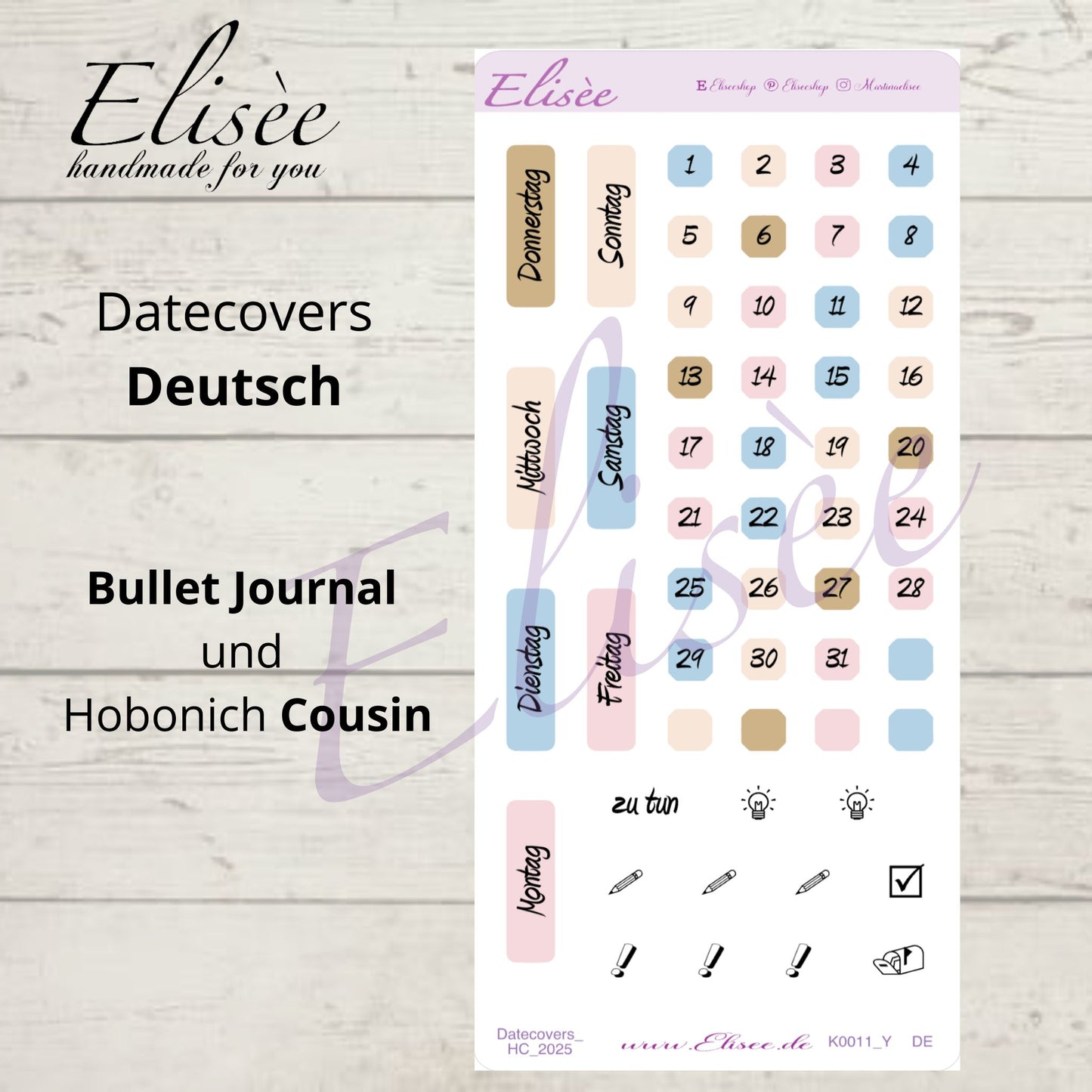 K0011_"ALICE IM WUNDERLAND" November 2025 Datecovers / Bullet Journal / Cousin / Weeks