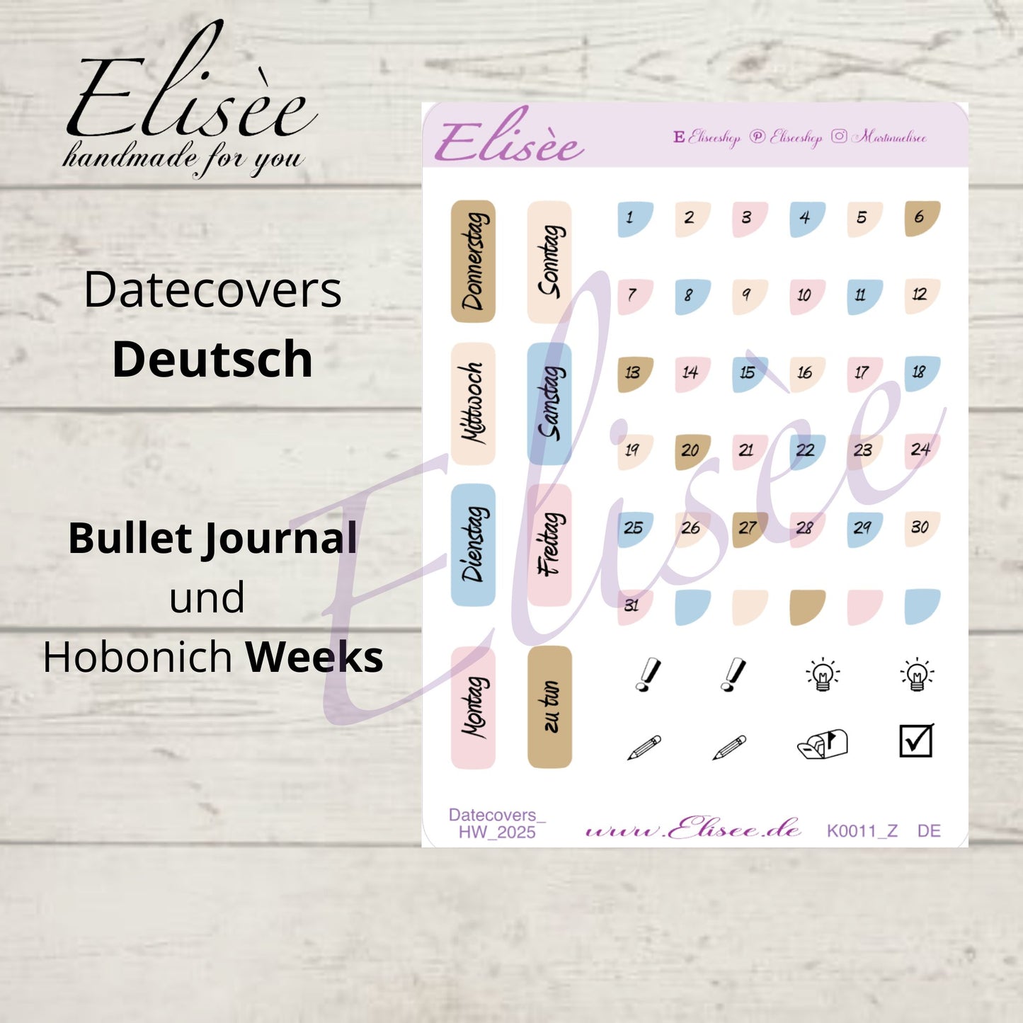 K0011_"ALICE IM WUNDERLAND" November 2025 Datecovers / Bullet Journal / Cousin / Weeks