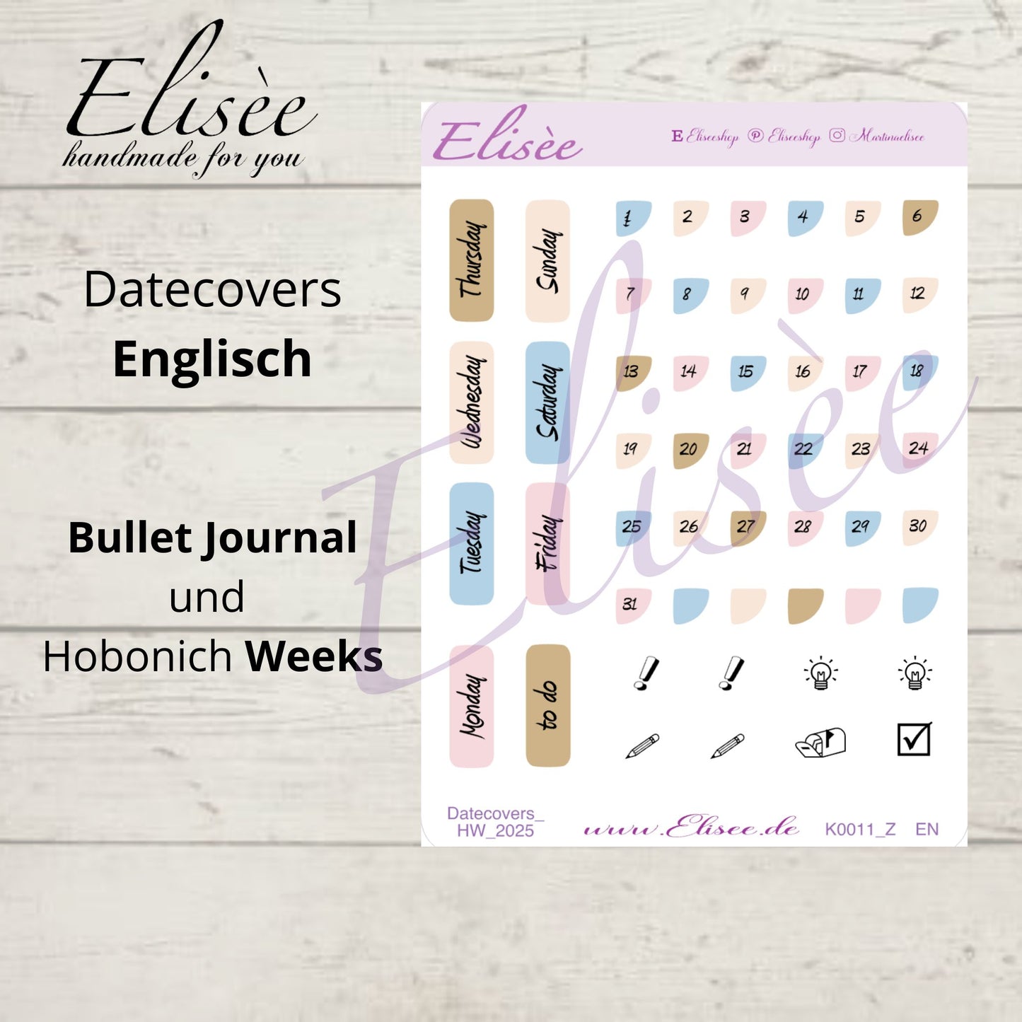 K0011_"ALICE IM WUNDERLAND" November 2025 Datecovers / Bullet Journal / Cousin / Weeks