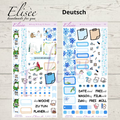 K0012_"CHRISTMAS TIME" Wochenkit Hobonichi Weeks / Personal Planer / Bullet Journal