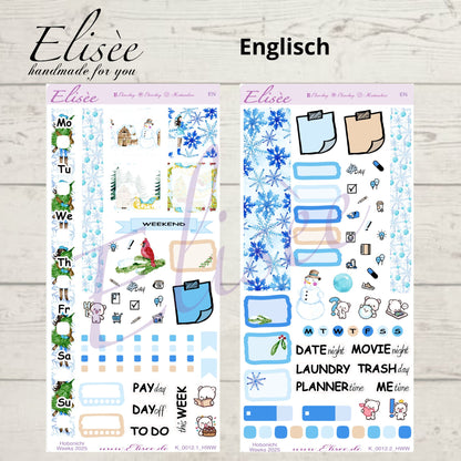 K0012_"CHRISTMAS TIME" Wochenkit Hobonichi Weeks / Personal Planer / Bullet Journal