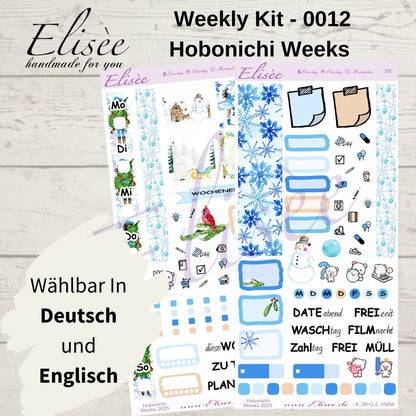 K0012_"CHRISTMAS TIME" Wochenkit Hobonichi Weeks / Personal Planer / Bullet Journal