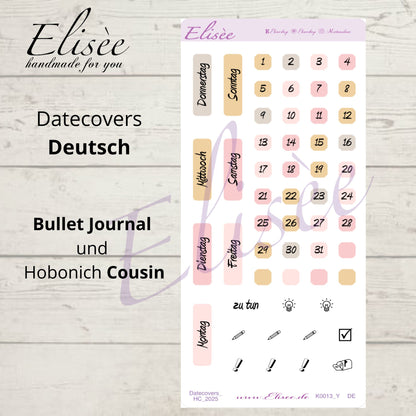 K0013_"BIRTHDAY UNICORN" 2025 Datecovers / Bullet Journal / Cousin / Weeks