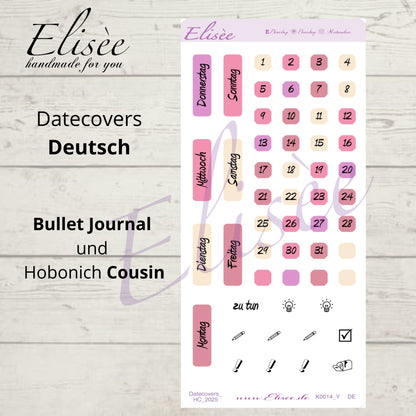 K0014_"VALENTINE" 2025 Datecovers / Bullet Journal / Cousin / Weeks