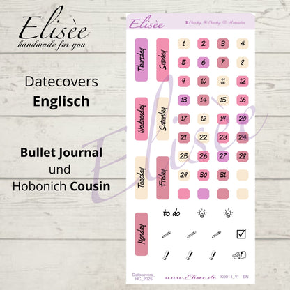 K0014_"VALENTINE" 2025 Datecovers / Bullet Journal / Cousin / Weeks