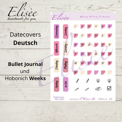 K0014_"VALENTINE" 2025 Datecovers / Bullet Journal / Cousin / Weeks