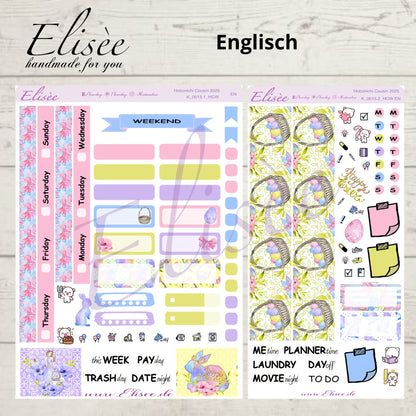 K0015_"FROHE OSTERN" Wochenkit Hobonichi Cousin / A5 / Bullet Journal