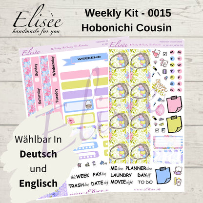 K0015_"FROHE OSTERN" Wochenkit Hobonichi Cousin / A5 / Bullet Journal
