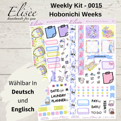 K0015_"HAPPY EASTER" Weekly Kit Hobonichi Weeks / Personal Planner / Bullet Journal