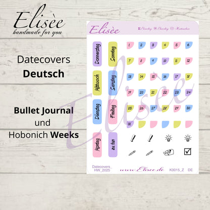 K0015_"FROHE OSTERN" 2025 Datecovers / Bullet Journal / Cousin / Weeks