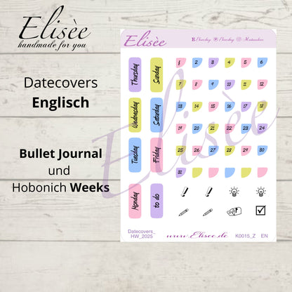 K0015_"FROHE OSTERN" 2025 Datecovers / Bullet Journal / Cousin / Weeks