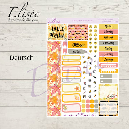 K0010_"FALL" Oktober 2025 Monatskit Hobonichi Cousin / A5 / Bullet Journal