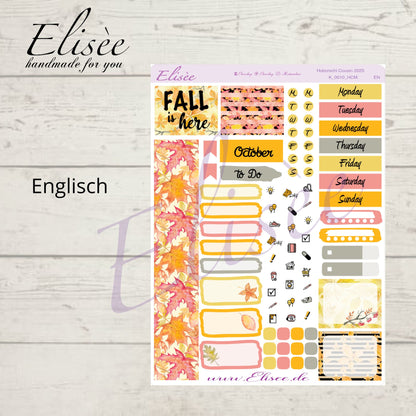 K0010_"FALL" Oktober 2025 Monatskit Hobonichi Cousin / A5 / Bullet Journal