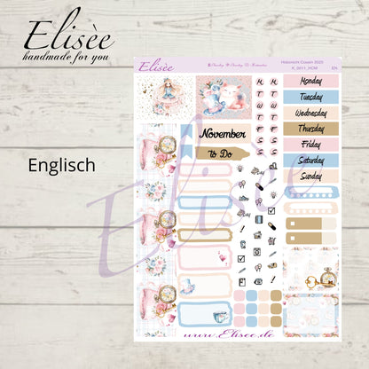 K0011_"ALICE IM WUNDERLAND" November 2025 Monatskit Hobonichi Cousin / A5 / Bullet Journal